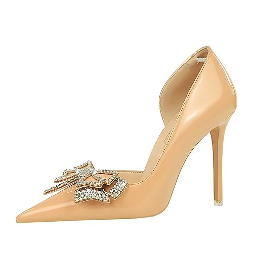 Abendschuhe Für Damen, Bequeme, Elegante Pumps, Geschlossene Spitze Zehenpartie Mit Strasssteinen, Stilettoabsatz, Slip-on-high-Heel Für Party Und Abschlussball Abendschuhe Für Damen, Bequeme, Elegante Pumps, Geschlossene Spitze Zehenpartie Mit Strasssteinen, Stilettoabsatz, Slip-on-high-Heel Für Party Und Abschlussball von Generisch