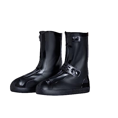 Absätze, breite Breite, Damen, hohe Zylinder-Wasserschuhe, regenfest und verdickt, Schwarz , 39 EU von Generisch