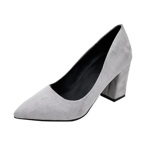 Absatzschuhe Größe 5,5 Damen Atmungsaktive Schuhe Freizeitschuhe Unisex Leichte Arbeitsschuhe Sportlich Atmungsaktiv Slip Arbeit Turnschuhe Damen Halbschuhe Größe 40, grau, 37.5 EU von Generisch
