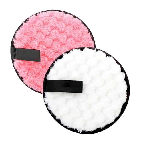 Abschminkpads Waschbar, Mikrofaser Runde Weiche Gesichtsreinigung Puffs, Waschbar und Wiederverwendbar Doppelseitige Gesichtsreinigungspads, Einfaches Entfernen von Make-up, Make-up Entferner Pads von Generisch