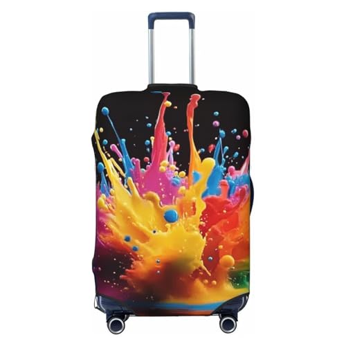Abstrakte Spritzer Leinwand Kunst Elastische Reisegepäckabdeckung Kofferschutz Druck Koffer Gepäckabdeckung Anti-Scratch, Schwarz , XL Abstrakte Spritzer Leinwand Kunst Elastische Reisegepäckabdeckung Kofferschutz Druck Koffer Gepäckabdeckung Anti-Scratch, Schwarz , XL von Generisch