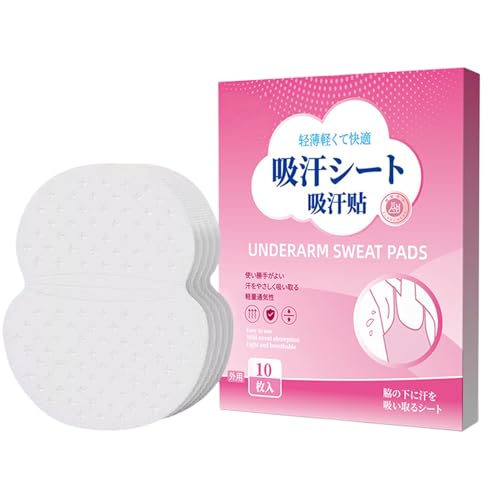 Achselschweißpads-10x Ultra-dünn unsichtbare Antitrierschilde, selbstklebende Geruchsabsorbierpads | Atmungsaktive Körperaufkleber für Frauen Männer Erwachsene Sommer tragen Reisen Hautkomfortschutzsc von Generisch
