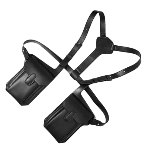 Achseltasche – Doppel-Umhängetasche | PU-Ledertaschen | Anti-Diebstahl-Unterarmtaschen | Gurttasche für Herren | Modische Handytasche mit verstellbarem Riemen für Kopfhörer, Schlüssel, Kleingeld Achseltasche – Doppel-Umhängetasche | PU-Ledertaschen | Anti-Diebstahl-Unterarmtaschen | Gurttasche für Herren | Modische Handytasche mit verstellbarem Riemen für Kopfhörer, Schlüssel, Kleingeld von Generisch