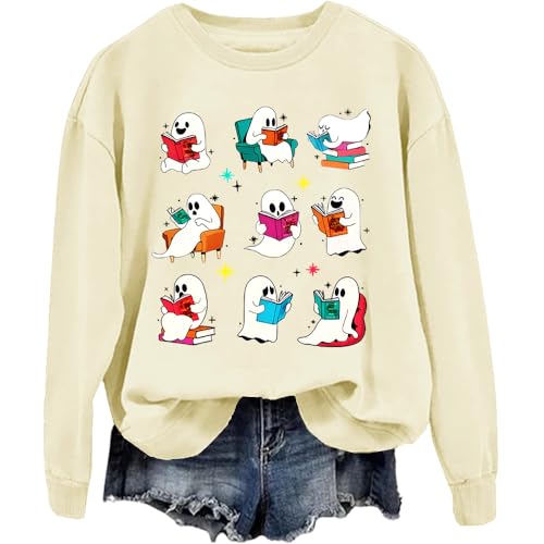 Acotar Ghost Bookish Book Reader Sweatshirt Bookish Ghost Sweatshirt Bookish Ghost Unisex Sweatshirt, Khika, XL von Generisch
