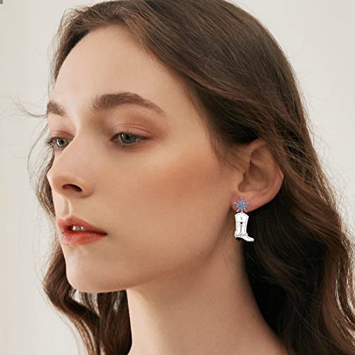 Acryl Ohrringe Baumelnder Tropfen Ohrringe Glänzende Strasssteine Kristallperle Stern Schneeblume Stiefel Für Frauen Kleid Modeschmuck Zubehör Weihnachtsbaum Ohrstecker (A, One Size) von Generisch