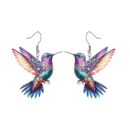 Acryl-Ohrringe für Frauen, Neuheit, bunt, elegant, baumelnde Tier-Ohrringe, Schmuck Ohrringe Braut (C, One Size) von Generisch