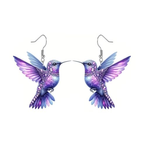 Acryl-Ohrringe für Frauen, Neuheit, bunt, elegant, baumelnde Tier-Ohrringe, Schmuck Ohrringe Braut (E, One Size) von Generisch