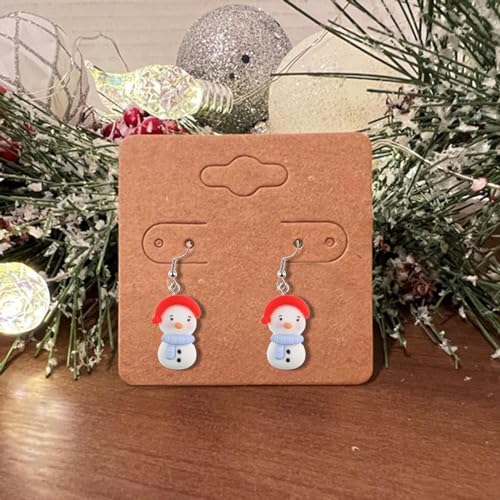 Acryl Rot Weinglas Weihnachts Ohrringe geometrisch, bunt, Weihnachtsohrringe, Weihnachtsschmuck, Geschenk für Frauen Mädchen Weihnachts Ohrringe (F, One Size) von Generisch