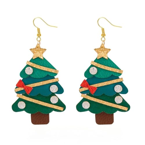 Acryl Rot Weinglas Weihnachts Ohrringe und Schneeflockenanhängern für einen festlichen Stil Acryl süße Weihnachten (D, 8X3CM) von Generisch