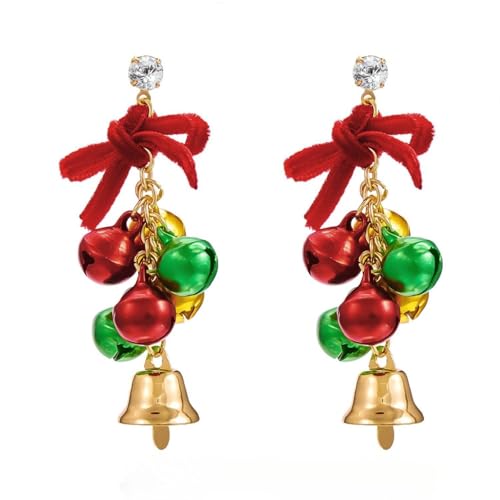 Acryl Rot Weinglas Weihnachts Ohrringe und Schneeflockenanhängern für einen festlichen Stil Acryl süße Weihnachten (G, 8X3CM) von Generisch