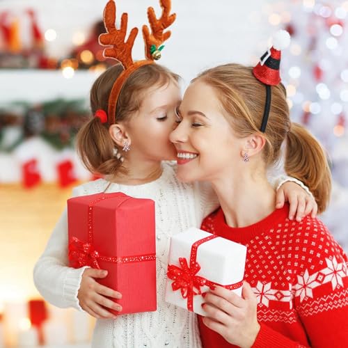 Acryl Süße Weihnachten Ohrringe Leoparden-print Weihnachten Form Ohrringe Acryl Einfache Für Frauen Kreativ (G, One Size) von Generisch