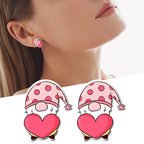 Acryl Weihnachten Mann Ohrringe Valentinstag süße kreative Ohrringe süße Hip Hop Stil alles (D, One Size) von Generisch