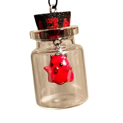 Adoptieren Sie Eine Geisterhalskette 6,5 X 3,2 Cm | Geist Halskette Anhänger Mit Flasche Und Einem Kleinen Geist Der Darin Gefangen Ist Erhältlich Halloween Accessoire Geschenk Oder Urlaubsschmuck von Generisch