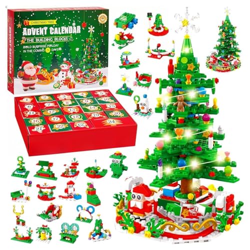 Adventskalender 2025 Kinder, Weihnachts-Countdown-Kalender 24 Tage Bauklötze, 24-tägiger Überraschungs-Countdown: Eine Zeremonie voller Rituale, WeihnachtsGeschenke für Kinder und Erwachsene von Generisch