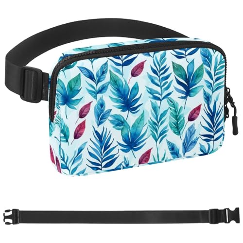 Aesthetic Leaves-385 Umhängetasche für Damen und Herren, Gürteltasche für Reisen, Freizeit, Wandern, Radfahren, mehrfarbig, 4 x 23 x 15 cm, mehrfarbig, 1.5x9.0x5.9in/4x23x15cm von Generisch