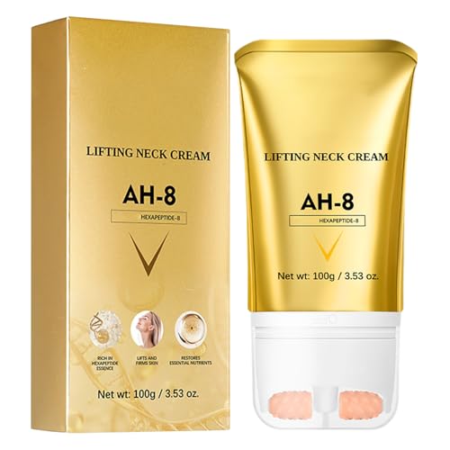Ah-8 Straffende Nackencreme – Nackencreme mit Doppelrollen-Massage | Straffung und Lift zum Heben, Glätten und Straffen | Bodylotion für Frauen, Zuhause und Reisen von Generisch