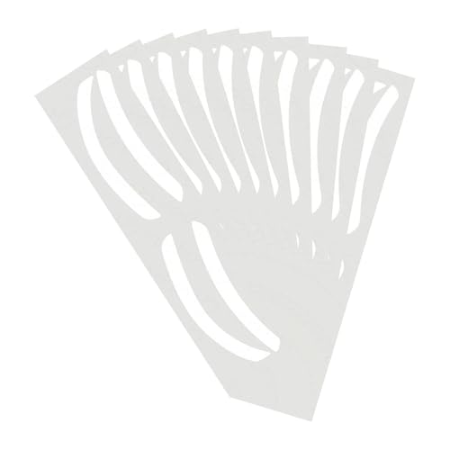 Airbrush Brow Mapping Guide Sticker, Airbrush Augenbrauenformungsaufkleber | Brow Border Shaping Mapping Guide Tape | 10 Paare Hilfsstreifen, Briefmarkenschale, Klebstoff, wasserdichte Augenbrauenschu von Generisch