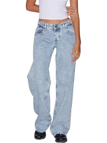 Akoilo Sweatpant Jeans, Akoilo Comfort Jeans, Akoilo Hose, Damen Straight Leg Baggy Wide Leg Sweatpant Jeans, Hellblau, Größe L, L Akoilo Sweatpant Jeans, Akoilo Comfort Jeans, Akoilo Hose, Damen Straight Leg Baggy Wide Leg Sweatpant Jeans, Hellblau, Größe L, L von Generisch