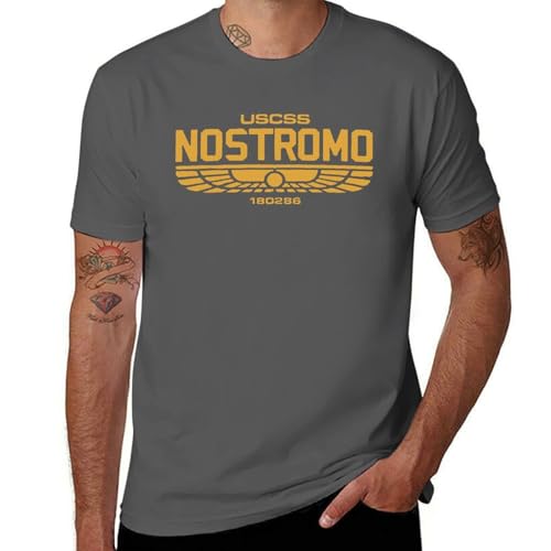 Al.i.e.n|USCSS Nostromo Vintage Logo Herren T-Shirt, Dunkelgrau, L von Generisch