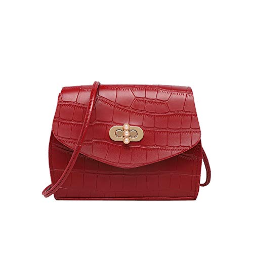 All - Schultertasche Handtasche Damen Messenger Bag Fashion Bag Canvas Schultertasche, rot, Einheitsgröße All - Schultertasche Handtasche Damen Messenger Bag Fashion Bag Canvas Schultertasche, rot, Einheitsgröße von Generisch