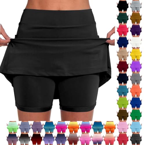 Alle Angebote Angebote des Tages Heute Rock Mit Hose Drunter Kurz 2 In 1 Shorts Rock Farbverlauf Druck Tennis Rock Mit Short Integriert Sportrock Tennisrock Damen Angebote Angebote Klamotten von Generisch