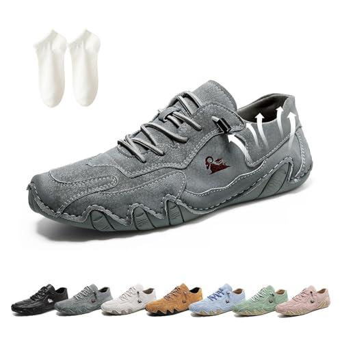 Alpaca Barfuss Schuhe, Vogany wasserdichte und Atmungsaktive Orthopädische Schuhe, Ergonomischer Orthopädische Barfußschuhe (Grau, Erwachsene, 39, Numerisch, EU Schuhgrößensystem, M) von Generisch