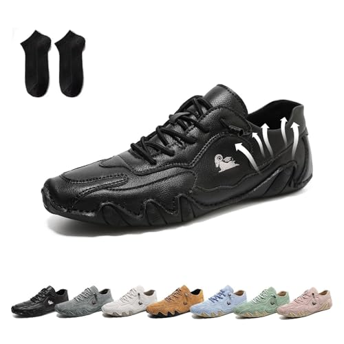 Alpaca Barfuss Schuhe, Vogany wasserdichte und Atmungsaktive Orthopädische Schuhe, Ergonomischer Orthopädische Barfußschuhe (Schwarz, Erwachsene, 38, Numerisch, EU Schuhgrößensystem, M) von Generisch
