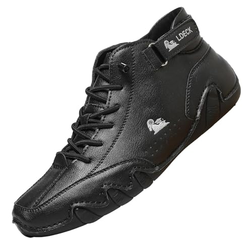 Alpaca Barfuss Schuhe Alpaca - Ergonomischer Barfussschuhe Wasserdichter Schmerzlindernder Leder-Barfußschuh Leicht und Weich Wandern Wasserdicht Sneaker Barefoot Shoes Bootsschuhe von Generisch