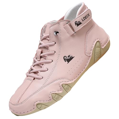 Alpaca Barfuss Schuhe Alpaca - Ergonomischer Barfussschuhe Wasserdichter Schmerzlindernder Leder-Barfußschuh Leicht und Weich Wandern Wasserdicht Sneaker Barefoot Shoes Bootsschuhe von Generisch