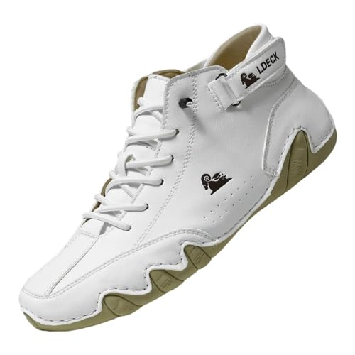 Alpaca Barfuss Schuhe Alpaca - Ergonomischer Barfussschuhe Wasserdichter Schmerzlindernder Leder-Barfußschuh Leicht und Weich Wandern Wasserdicht Sneaker Barefoot Shoes Bootsschuhe von Generisch