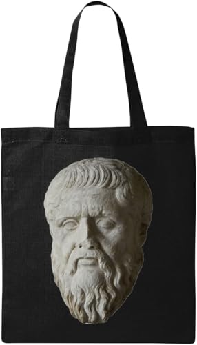 Altgriechische Plato-Statue, Athen, Griechenland, natürliche ökologische Baumwolle, Schwarz, Schwarz , Einheitsgröße von Generisch