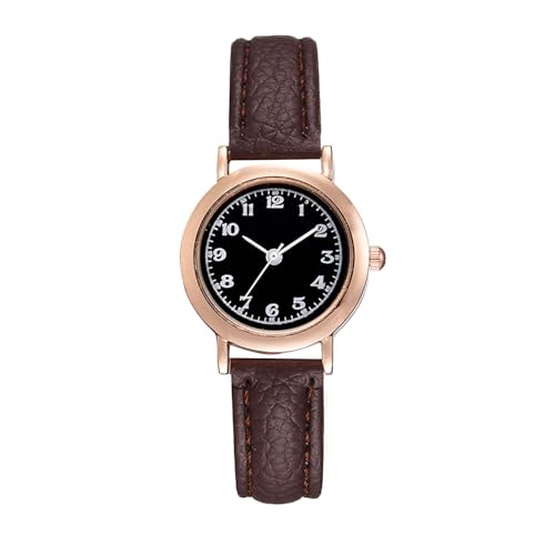 Analog Quarz Armbanduhr mit Edelstahlarmband Modische Damenuhr Wunderschöne und kompakte Damenuhr Lässige und stilvolle Elegante Damenuhr Damen Armbanduhr Kreative Frauen Uhren (D, One Size) von Generisch