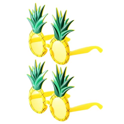 Ananas -Sonnenbrille - 2 Paarpool | Hawaiianische Thematische Tropische Stil -Form -Neuheiten Mode Ssungglassin Sunbrasss Hawaiianer Brillen, Brillenpartys Bevorzugung Stände Für von Generisch