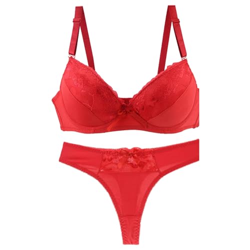 Angebot Von Heute, Sonderangebote Schnäppchen, Push Up BH Set, BH Damen Mit Bügel Große Größen Unterwäsche Set Frauen BH Und Slip Lingerie Dessous Sets Damen Dessous Set Spitze von Generisch