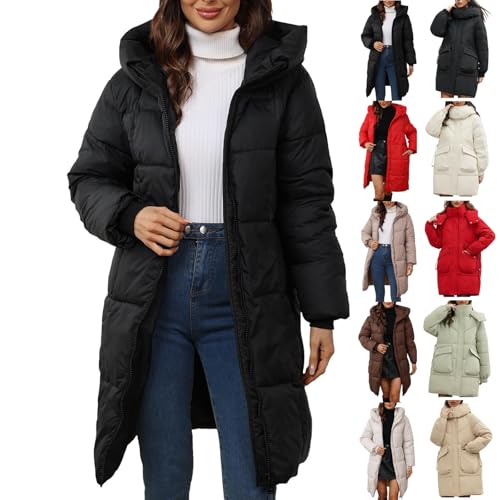 Angebote Des Tages Heute Blitzangebote Black Friday Angebote 2024 Winterjacke Damen Warm Lang Steppmantel Winter Mantel Steppjacke Parka Mit Kapuze Outdoorjacke Wintermantel Übergangsjacke Elegante von Generisch
