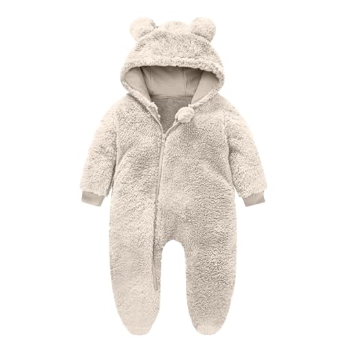 Generisch Jumpsuit Baby Overall Strampler Neugeborene Overall Baby Schneeanzug Onesie Dicker Strampler Body Langarm Babykleidung Stitch Kostüm Winterkleidung Beige,3 Monate von Generisch