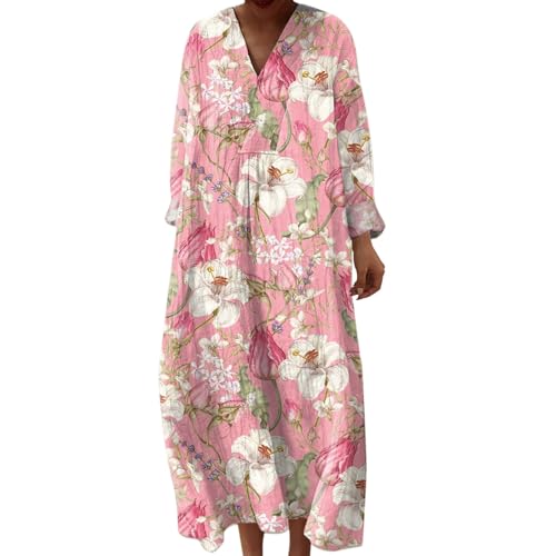 Angebote Des Tages Heute Sale Bekleidung, Strandkleid Lang Maxikleider V Ausschnitt Sommerkleider Leicht Und Luftig Boho Kleid Elegante Midikleid Freizeitkleid, Damen Kleider, Sommerkleid Midi Damen von Generisch