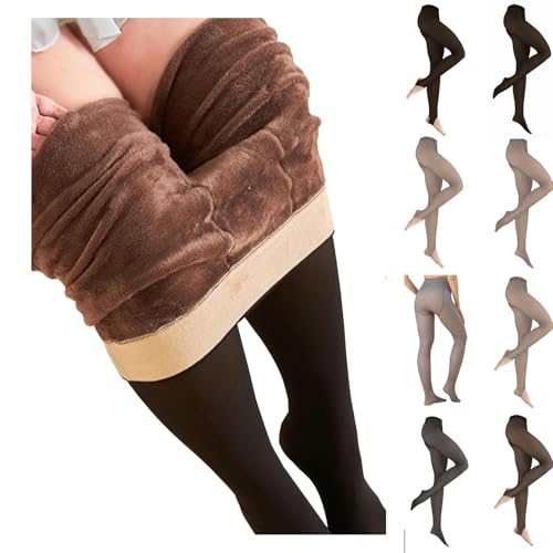 Angebote Des Tages Heute Thermo Strumpfhose mit Fleecefutter in Übergröße Damen Gefüttert Leggings Warm Gefälschte Durchscheinend Strumpfhose Damen Winter High Waist erdick Sale Angebote Bestellung von Generisch