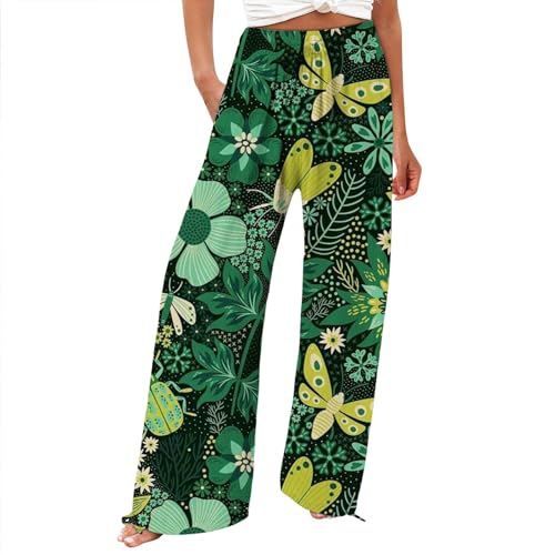 Angebote Tages Blitzangebote Meine Monatsabrechnung Sehen Weite Sommerhose Damen Leicht Und Luftig High Waist Strandhose Lang Freizeithose Sommer Palazzo Hose Bequem Stoffhose Sommerkleider Sale von Generisch