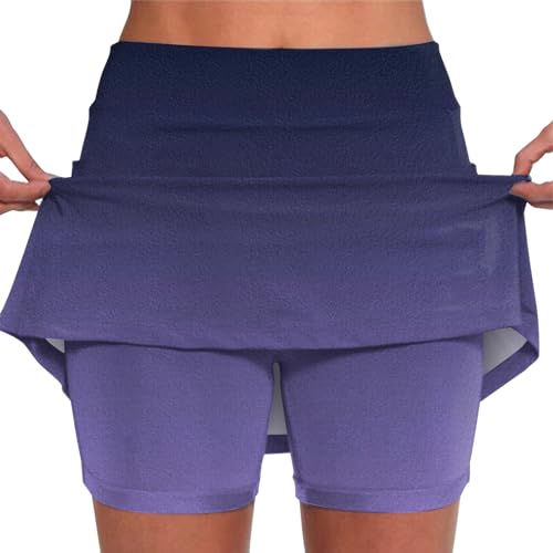 Angebote des Tages Heute Blitzangebote Frauen Hohe Taille Plissiert Tennisrock Built-In Futter Shorts Mädchen Schule Uniformen Skates Röcke Mit 2 Taschen Meine Monatsabrechnung Einsehen von Generisch