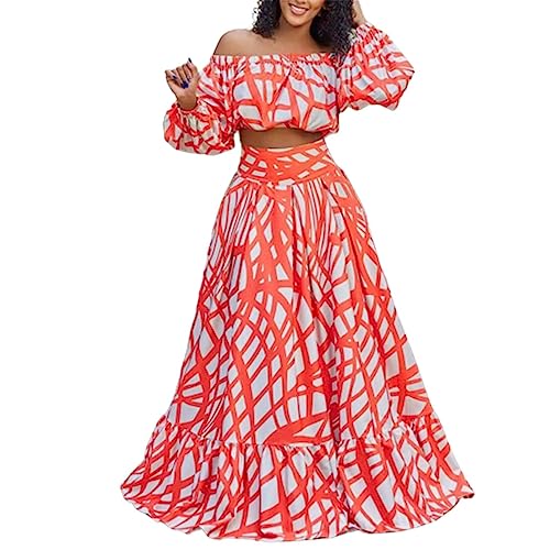 Angebote des Tages Heute Deal Angebote Black Friday Rock Und Oberteil Set Damen Plus Größe Frauen Elegante Gedruckt Rock Mode Anzug Samtkleid von Generisch