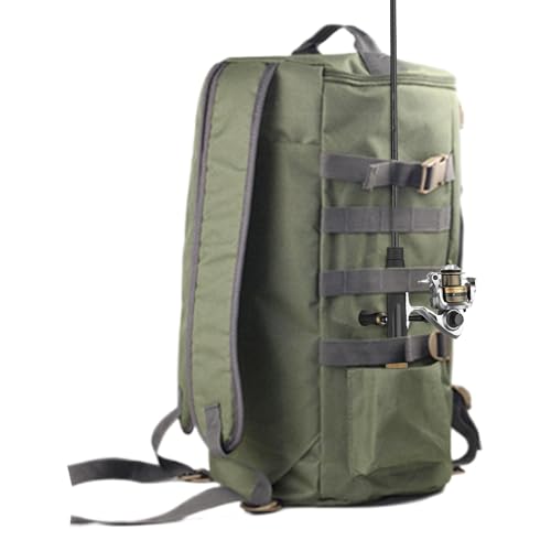 Angel-Box-Rucksack | Angel-Schulter-Aufbewahrungstasche mit Rutenhaltern, Köderrolle, Zubehör, Organizer-Paket für Berg, Trekking, See, kurze Campingausflüge Angel-Box-Rucksack | Angel-Schulter-Aufbewahrungstasche mit Rutenhaltern, Köderrolle, Zubehör, Organizer-Paket für Berg, Trekking, See, kurze Campingausflüge von Generisch