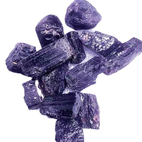 Anhänger zum Selbermachen, Kristallschmuck, natürlicher Kristall, Originalstein, Schotter, Amethyst-Pulver, Kristallstanzung, 2 Stück (Farbe: perforierter schwarzer Turmalin) von Generisch