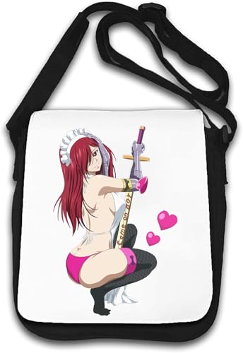 Anime Style Samurai Maid Pin Up Girl Umhängetasche Weiß von Generisch