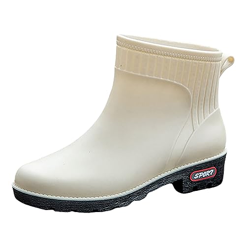 Ankle Boots Damen Gummischuhe Stiefeletten Sommer Gummistiefel Kurz Übergangsschuhe Schuhe Sale Frühling Bootsschuhe Wasserdichte Gartenschuhe Wasserdicht Reitschuhe Stiefel Regenstiefel Kinder von Generisch