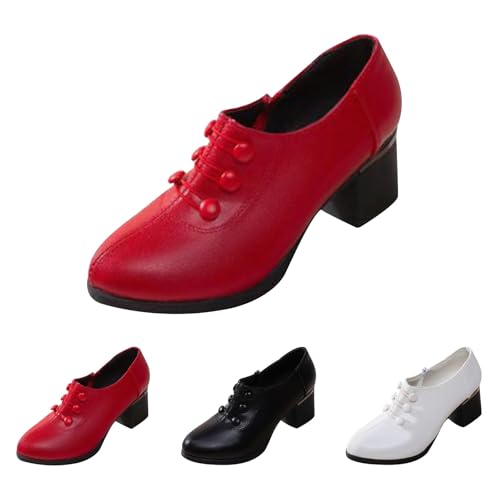 Ankle Boots Damen Mit Absatz Schnürung - Pumps Damen High Heels Mit Riemchen Geschlossene Sandalen - Kurzschaft-Boots-Stifel Blockabsatz Stöckelschuhe Elegant Einzelneschuhe Kleid Schuhe Ankle Boots Damen Mit Absatz Schnürung - Pumps Damen High Heels Mit Riemchen Geschlossene Sandalen - Kurzschaft-Boots-Stifel Blockabsatz Stöckelschuhe Elegant Einzelneschuhe Kleid Schuhe von Generisch