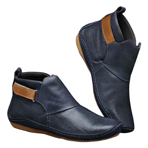 Ankle Boots Damen Sommer Leder - Barfuss Schuhe Damen Outdoor Rutschfest Abriebfest Kurzschaft Knöchel Stiefel Zwiegenäht Walkingschuhe Vorne Rund Westernstiefel Vintage Flach Chelsea Boots Bequem Ankle Boots Damen Sommer Leder - Barfuss Schuhe Damen Outdoor Rutschfest Abriebfest Kurzschaft Knöchel Stiefel Zwiegenäht Walkingschuhe Vorne Rund Westernstiefel Vintage Flach Chelsea Boots Bequem von Generisch