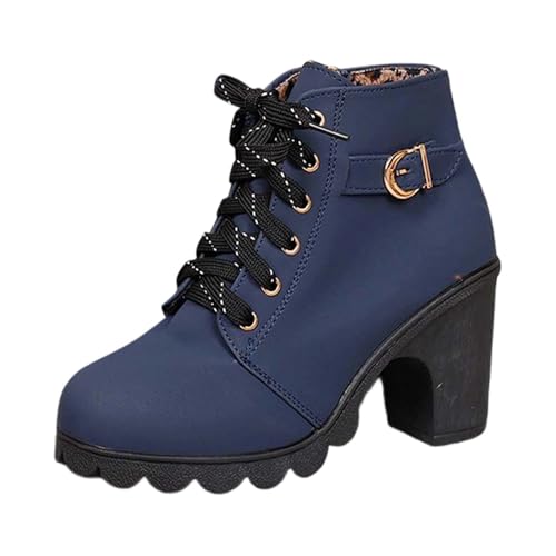 Ankle Boots Damen Stiefel Stiefeletten Mix Wildleder Western Halbhoch Elastische Ferse Einfache Basics-Variante für Alltag Elegance von Generisch
