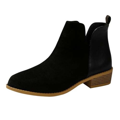 Ankle Boots Damen Stiefeletten Damen Braune Suede Boots Freizeitschuhe Walkingschuhe Orthopädische Schuhe Trekkingschuhe Wanderschuhe Outdoorschuhe Hiking Schuhe Bequeme Arbeitschuhe Mit Absatz von Generisch