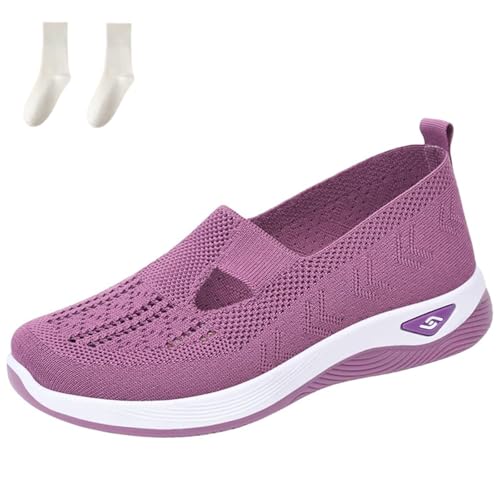 Annelie Sommerschuh Damen, Orthopädische Lauflernschuhe für Damen Leichtigkeit Bequem, Walkingschuhe Sneaker (Violett, Erwachsene, Damen, 36, Numerisch, EU Schuhgrößensystem, M) von Generisch